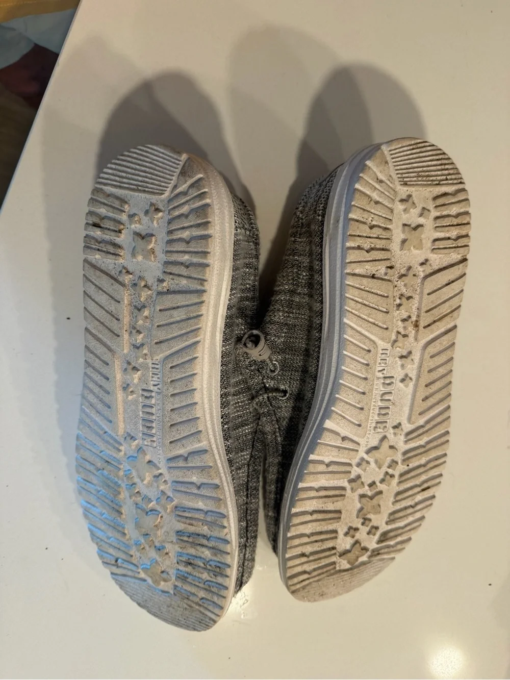 Hey Dude Gray Knit Slip-On Loafers